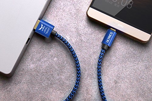ULTRICS   C  ble Micro USB  Chargeur Rapide Donn  es Sync Cordon Nylon Tress   Data Charger Connecteur Pour Samsung Galaxy Samsung Galaxy S7 Edge  Nex