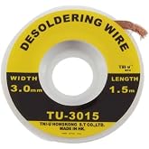 CABLEPELADO No Cleaning Flaying Mesh | Tin Removal | Solder Wick Braid | Desoldering Wick | Remove Solder | Measures 1.5 Metr