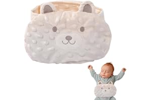 Rppiup Cinturon Anticolicos Bebe, Microondas Calefacción Cinturón de Vientre para Bebés, Alivio de Cólicos y Gases para Bebés, para Infantes y Recién Nacidos, Cojín de Grano 100% Algodón (Beige)