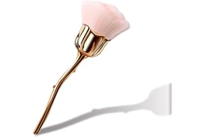 HALERCAY Nail Art Brosse À Poussière Pour Manucure Rose tête,Brosse de poussière pour ongles,pinceaux à poudre Ongles Accessoires,Nail Art Rose Pour Manucure maquillage brosse