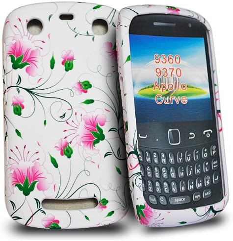 Phonedirectonline- White lilies flower silicone case cover pouch for blackberry curve 9360