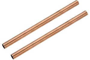 sourcing map 2 Stück 200mm Länge Kupferrohr 12mm Außendurchmesser, Nahtlose Gerades Rohr 0,5mm Wandstärke, Kupfer Rundrohr für Industrie Bauwesen Garten Haushalt Bastelarbeiten Dekoration