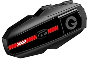 XGP Intercom Moto pour 2 Motards, Bluetooth V5.2 avec Partage de Musique, Système de Communication, Kit Main Libre Moto Interphone, avec étanchéité IP67, Intercom Casque pour Ski, 1 Pièce
