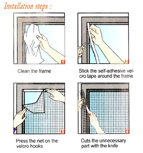 Popamazing 150cm x 140cm White Large Window Screen Mesh Net Insect Fly Bug Mosquito Moth Door Netting