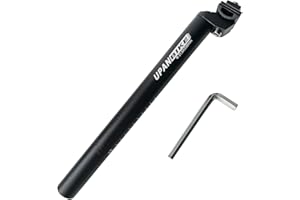 UPANBIKE 13.8inch (350 mm) Tige de Selle pour vélo 25.4mm 27.2mm 28.6mm 30.8mm 31.6mm en Alliage d'aluminium avec Pince de réglage Micro