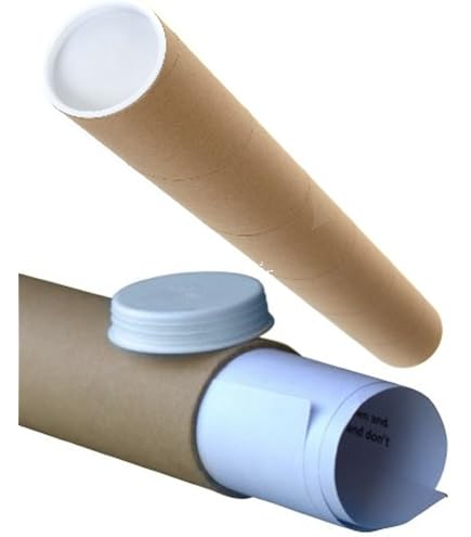 Tubi In Cartone Per Spedizioni 720x102 Mm - Con Tappi In Plastica, Confezione Da 12 - Foto 11