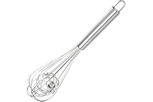 EUROXANTY Varillas de Cocina | Varilla para batir | Batidor Acero Inoxidable | Batidor de Alambre | Bizcochos y Pasteles (26 cm)