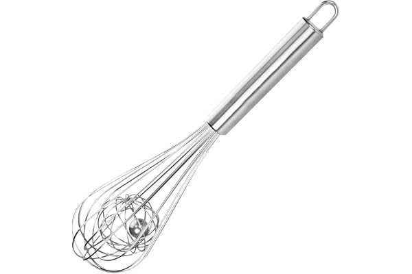Fouet anti-Grumeaux | Fouet de Cuisine en acier inox | Fouet mélangeur de 21 cm | EUROXANTY® Accessoires de Pâtisserie