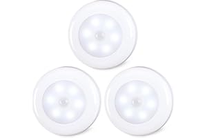 STAR-SPANGLED Luce Sensore Movimento Interno Batteria, Luce Notturna LED per Scale, Armadio, Sottopensile, Cucina, Corridoio [Bianca Fredda, 3 Pezzi]