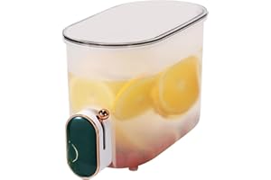 BQSHX Drinks Dispenser,Drink Dispenser with Tap, Fridge Water Dispenser, 5L Fridge Beverage Juice Drink Dispenser,Fridge Water Dispenser with Sealing Rubber,Reusable Juice Dispenser for Iced Beer Cocktail