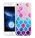 Produktbild Roreikes Apple iPhone 7 Hülle, iPhone 7 Case (4.7 Zoll), Ultra Slim Dünn weich Silikon TPU Transparent Niedliche Cartoon Malerei,Premium Handy Tasche Schutz Hülle Case Cover Etui Strass Schutz schutzhülle Bumper Schale Silicone für Apple iPhone 7 (4.7 Zoll)