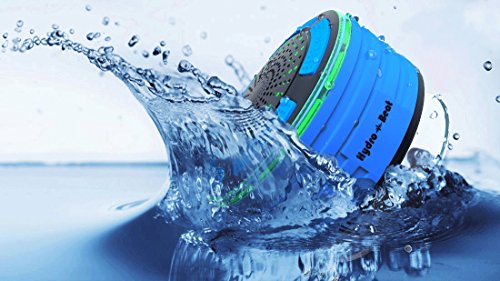 Duschradio – Hydro-Beat-Beleuchtung. IPX7 – vollständig wasserresistenter Bluetooth Radiolautsprecher mit LED- Beleuchtung. Aufladbar über Micro USB. (Blau und Schwarz) - 2