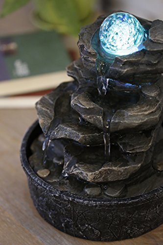 zen‘ Light little-rock Brunnen Polyresin dunkelbraun 20 x 20 x 23 cm - 2