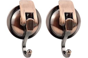 CYUaoao 2 Stück Vakuum Saugnapf mit Haken Saughaken extra stark Aufhänger Wiederverwendbar wasserdicht Saugnapfhaken zum Aufhängen bis zu 5 kg für Badezimmer Küche Fenster Glas Weihnachten