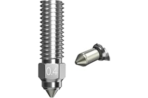 HOCENWAY Upgrade K1 Bimetal Nozzle 0.4 High Flow High Temperature Plated Copper Hardened Steel Bimetallic Nozzle Compatible with Official Creality K1 K1 Max CR-M4 3D Printer (0.4mm)