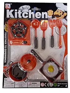 S S TRADERS - Kids Cute Multi Colour Kitchen Set for Girl - Kids Enjoyable and Will Keep Them Playing for Hours - Good Gift Item123393