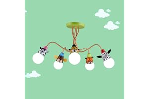 YZM Lampadario da soffitto per bambini,Plafoniera per bambini a tema animale,Perfetto per la cameretta dei bambini/la stanza dei giochi/scuola/asilo (5 lights)