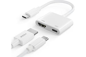 OLKIEQZ Adaptador USB C a HDMI, Adaptador Tipo C a HDMI, Convertidor de Audio y Video 4K HD, Compatible con Carga Rápida de 100 W Compatible con iPhone 16/15, iPad Pro, MacBook Pro/Air, Samsung Galaxy S24 etc