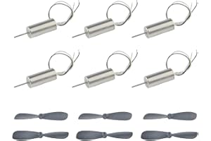 CHANCS Hollow Cup Motor 6PCS Micro Coreless Motor avec petite hélice pour avion RC Hélicoptère Jouet