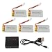 Produktbild 5Pcs 3.7V 550mAh Lipo Batterie Ersatz Akku für JXD 523 523W RC Quadcopter Drone + 1 Ladegerät mit 5 USB-Anschlüsse