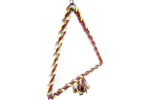 PETPHINDU Oiseau Triangle Coton Corde Swing Perche Corde Perroquet Debout À Mâcher Jouet Corde De Coton Oiseau Parrot Perchoirs pour Cage