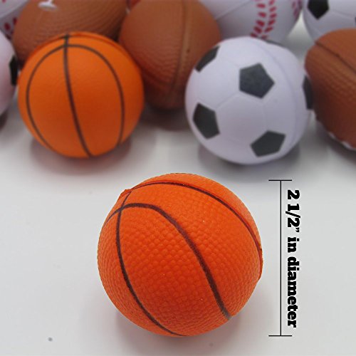 Dazzling Toys Relaxable Balls (Foam Sports Balls, 12 Pack)- (D057)