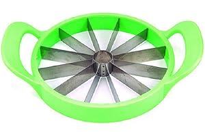 KIRALOVE Taglia melone - anguria - cocomera - cocomero - meloni - fette - 12 spicchi - utensili - casa - frutta - cucina - diametro 20 cm - colore random