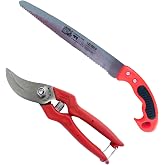Profesyonel Bağ Budama Makası ve Dal Testeresi, 30 cm, 2'li Set, 1. Sınıf &Ccedil;elik