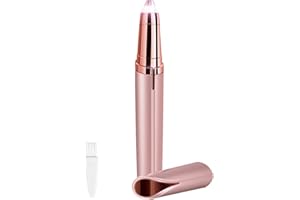 TingDongWei Epilatore per Sopracciglia, Elettrico Epilatore Sopracciglio Donna Rasoi, Portatile Epilatore Donna con Luce per la Depilazione Viso(Oro Rosa)