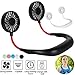 Produktbild lymty Kleiner wiederaufladbarer tragbarer tragbarer Handfreier Halsband-Lüfter mit 180 ° USB-Stick Mini-Doppelluftventilatoren mit leiser Geschwindigkeit, ideal für Büro, Zuhause und mehr