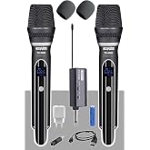 Lastvoice Tx-102EE Şarjlı &Ccedil;İFTLİ EL Tipi Telsiz Kablosuz Mikrofon Seti UHF
