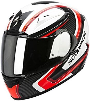 Scorpion Helmets #EXO 2000 CARB WHT/RED/BLK LRG