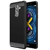 Diseñado para el Honor 6x Simpeak Funda Compatible Huawei Honor 6X 5.5, Negro TPU Huawei Honor 6X Carcasa Funda Suave Flexible Piel Resistente a los Arañazos Silicona Protectora para Honor 6X