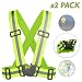 Produktbild Verstellbar Reflektierende Gürtel Sicherheit Weste mit hoher Sichtbarkeit für Running (2-PACK)