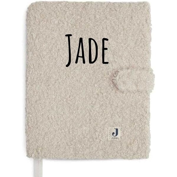 Protège Carnet De Santé Bébé - Housse Beige Côtelée Avec Zip - Format 17,5x25,5 Cm - Rabats Intérieurs - Cadeau Naissance Pratique