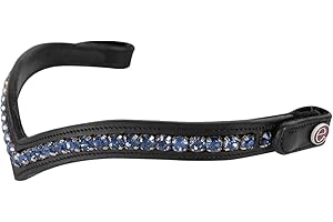 e EQUITYUM Frontalino Shaped Sapphire con Bottone, Materiali Morbidi e Resistenti, Confortevole e Efficiente, Decorazioni di Pregio, Stile Unico