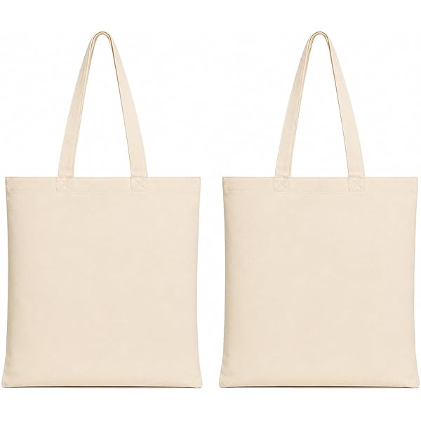 Buy DIY for painting/Craft, Plain Canvas Tote Bag Used as Lunch