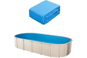 VEVOR Revestimiento para Piscina Ovalada 610x375 cm Calibre Estándar Revestimiento de Vinilo para Piscina Estilo Superpuesto para Piscinas sobre el Suelo de 132 cm de Altura de Pared, Color Sólido