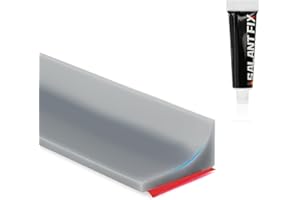 FLINTRONIC Prostokątna listwa zabezpieczająca przed progiem prysznica, samoprzylepna, uszczelka prysznicowa, ochrona przed progiem, do