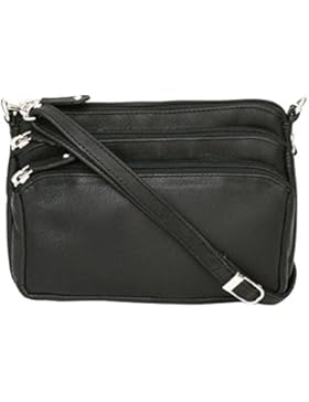 Felda - Damen Umhängetasche aus Echtleder - Organizer für Reisen