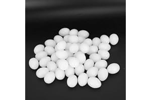 AMONIDA Fake Pigeon Eggs, 50 Solide Kunststoff Taubeneier Langlebige Spezialsimulation Lebensechte Fake Bird Pigeon Nest Hatching Induced Eggs Hilfsmittel für Tauben (Induced Fake Eggs)