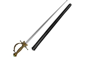 Boland 00288 - Musketier-Degen mit Scheide, Länge 65 cm, Schwert, Waffe, Pirat, Seeräuber, Accessoire, Kostüm, Karneval, Themenparty, Mottoparty