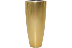 ‎VIVANNO VIVANNO Pflanzkübel Pflanzgefäß Blumenkübel Fiberglas City Gold Metallic - 80x37