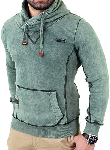 Reslad Premium Men's Vintage Hooded Sweatshirt Hoodie RS - 1151 -  Brown - XL