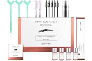ZALATI lakerain Zestaw do laminowania brwi, do liftingu brwi, trwały, pełniejszy zestaw do stylizacji trwałej ondulacji, z bawełnianym wacikiem, zestaw startowy z patyczkiem do stylizacji