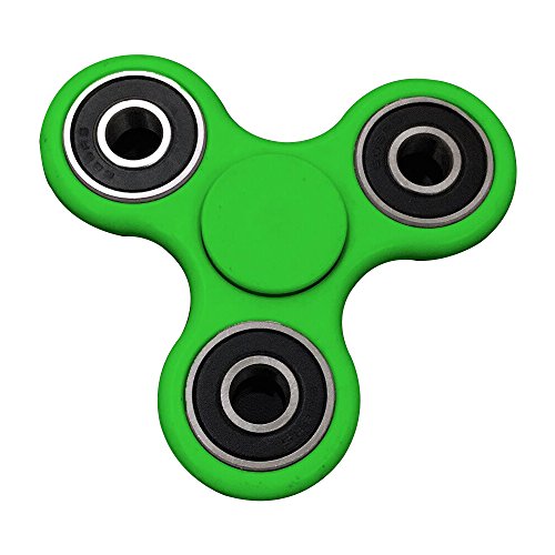 Senders Tri-Spinner Fidget EDC Hand Spinner Fidget Toy Great for Anxiety Stress-Relief ADHD Quit Smoking Focus (Green)