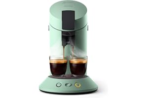 PHILIPS Senseo Original Plus cafetera de monodosis, Selección de Intensidad del Café, Tecnología Coffee Boost, Plástico Reciclado, Verde Desierto (CSA210/80)