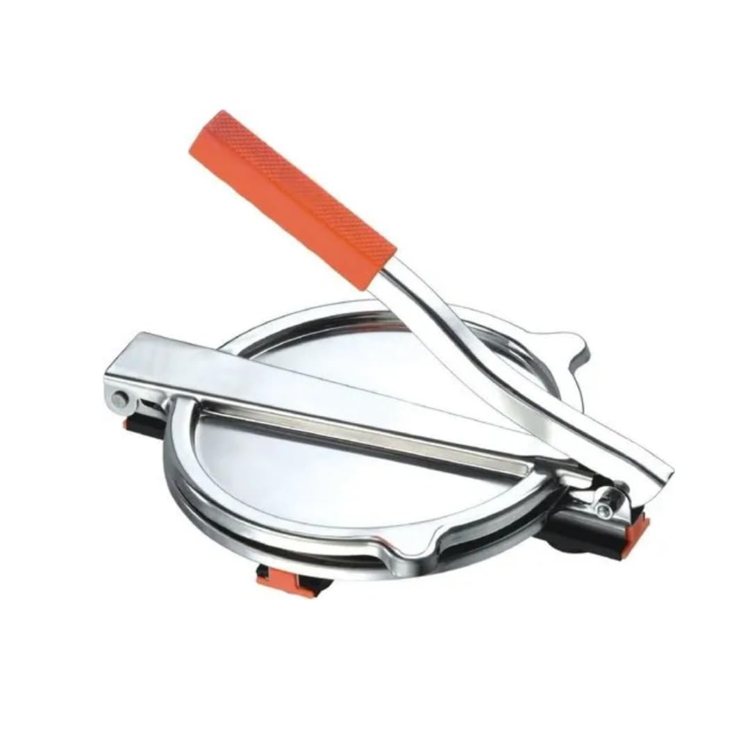 Stainless Steel Puri/Roti Maker Manual Press Machine with Handle - Poori,Tortilla,Roti,Chapati,Paratha, Quesadilla Maker - Ea