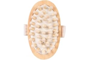 CHEYLIZI-1pc Anti-cellulite De Massage Naturel Du Corps En Bois Brosse Brosse De Massage Du Corps Poignée Gommage Exfoliant Brosse Pour Muscle Relax Circulation Sanguine Soins D'hygiène Personnelle