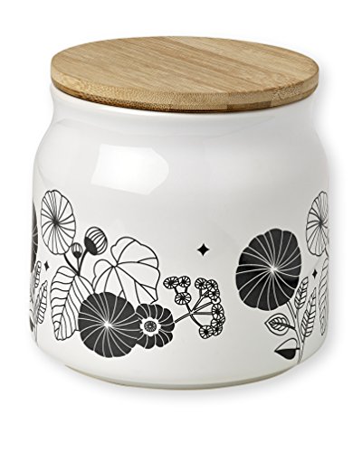 Preisvergleich Produktbild Porzellan-Dose "Fleurs noires"